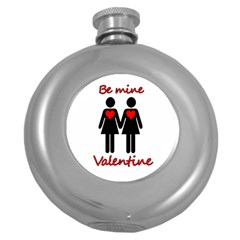 Be My Valentine 2 Round Hip Flask (5 Oz) by Valentinaart