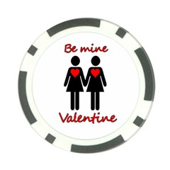 Be My Valentine 2 Poker Chip Card Guards by Valentinaart