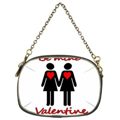 Be My Valentine 2 Chain Purses (one Side)  by Valentinaart