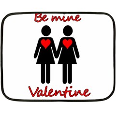 Be My Valentine 2 Double Sided Fleece Blanket (mini)  by Valentinaart