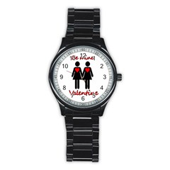 Be My Valentine 2 Stainless Steel Round Watch by Valentinaart