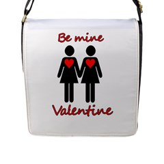 Be My Valentine 2 Flap Messenger Bag (l) 