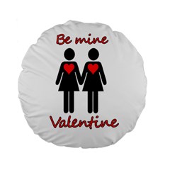 Be My Valentine 2 Standard 15  Premium Flano Round Cushions by Valentinaart