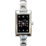 Love is love Rectangle Italian Charm Watch Front