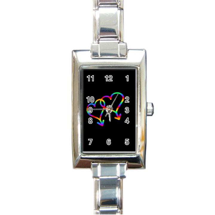 Love is love Rectangle Italian Charm Watch