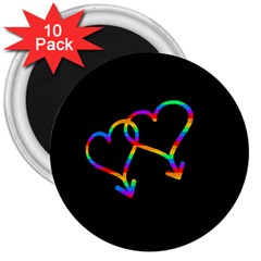 Love Is Love 3  Magnets (10 Pack) 