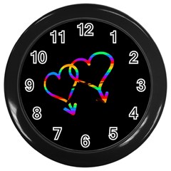 Love Is Love Wall Clocks (black) by Valentinaart