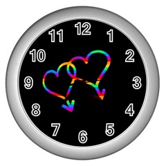 Love Is Love Wall Clocks (silver)  by Valentinaart