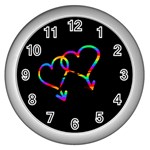 Love is love Wall Clocks (Silver)  Front