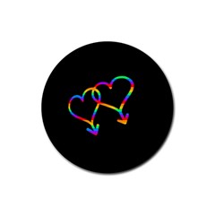 Love Is Love Rubber Round Coaster (4 Pack) 