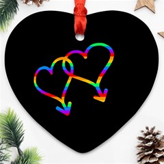 Love Is Love Heart Ornament (2 Sides) by Valentinaart