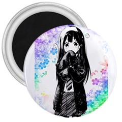 Shy Anime Girl 3  Magnets