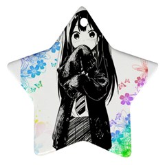 Shy Anime Girl Ornament (star)  by Brittlevirginclothing