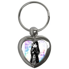 Shy Anime Girl Key Chains (heart)  by Brittlevirginclothing