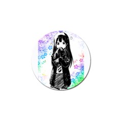 Shy Anime Girl Golf Ball Marker by Brittlevirginclothing