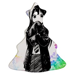 Shy Anime Girl Christmas Tree Ornament (2 Sides)