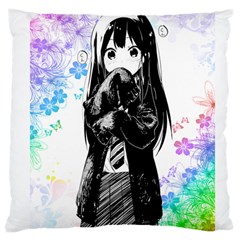 Shy Anime Girl Large Cushion Case (Two Sides)