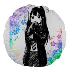 Shy Anime Girl Large 18  Premium Round Cushions