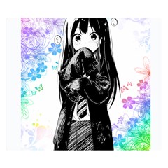 Shy Anime Girl Double Sided Flano Blanket (Small) 