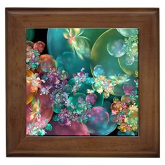 Butterflies, Bubbles, And Flowers Framed Tiles by WolfepawFractals