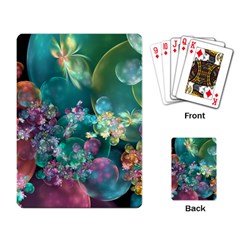 Butterflies, Bubbles, And Flowers Playing Card