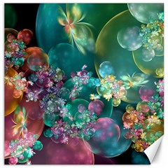 Butterflies, Bubbles, And Flowers Canvas 20  X 20   by WolfepawFractals