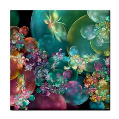 Butterflies, Bubbles, And Flowers Face Towel by WolfepawFractals