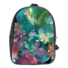 Butterflies, Bubbles, And Flowers School Bags(large) 