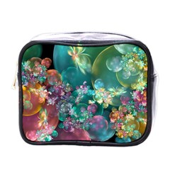 Butterflies, Bubbles, And Flowers Mini Toiletries Bags by WolfepawFractals