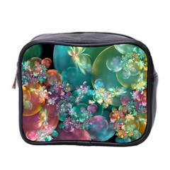 Butterflies, Bubbles, And Flowers Mini Toiletries Bag 2-side