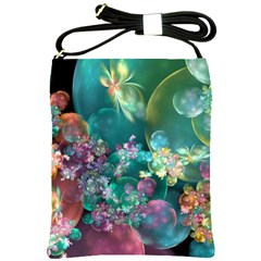 Butterflies, Bubbles, And Flowers Shoulder Sling Bags