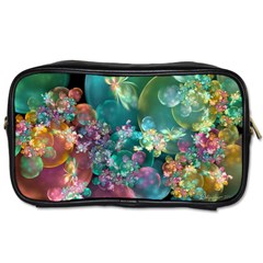 Butterflies, Bubbles, And Flowers Toiletries Bags by WolfepawFractals