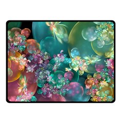 Butterflies, Bubbles, And Flowers Fleece Blanket (small)