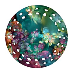 Butterflies, Bubbles, And Flowers Ornament (round Filigree) 