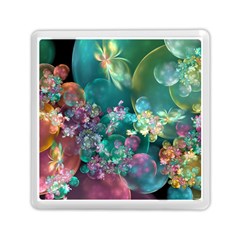 Butterflies, Bubbles, And Flowers Memory Card Reader (square) 