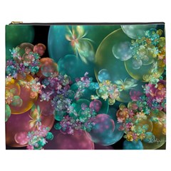 Butterflies, Bubbles, And Flowers Cosmetic Bag (xxxl)  by WolfepawFractals