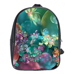 Butterflies, Bubbles, And Flowers School Bags (xl)  by WolfepawFractals