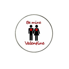 Be Mine Valentine Hat Clip Ball Marker (10 Pack) by Valentinaart