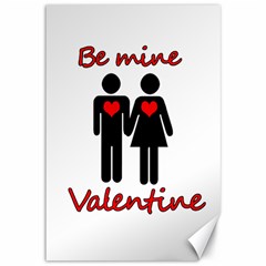 Be Mine Valentine Canvas 12  X 18   by Valentinaart