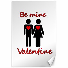 Be Mine Valentine Canvas 24  X 36  by Valentinaart