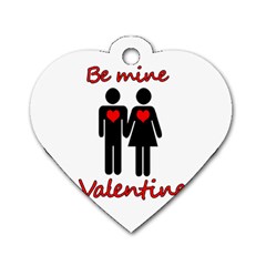 Be Mine Valentine Dog Tag Heart (two Sides)