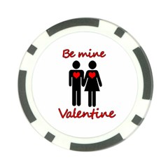 Be Mine Valentine Poker Chip Card Guards by Valentinaart