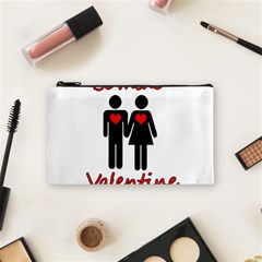 Be Mine Valentine Cosmetic Bag (small)  by Valentinaart