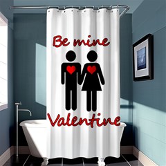 Be Mine Valentine Shower Curtain 36  X 72  (stall) 