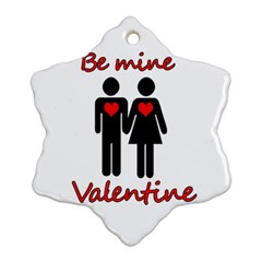 Be Mine Valentine Snowflake Ornament (2-side)