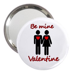 Be Mine Valentine 3  Handbag Mirrors by Valentinaart