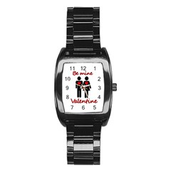 Be Mine Valentine Stainless Steel Barrel Watch