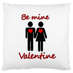 Be Mine Valentine Large Flano Cushion Case (one Side) by Valentinaart