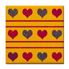 Decorative Harts Pattern Tile Coasters