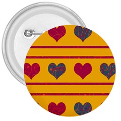 Decorative Harts Pattern 3  Buttons